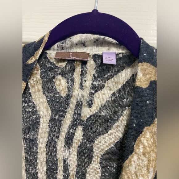 CULLEN ANIMAL PRINT CARDIGAN M Tiger Cheetah Giraffe Snow Leopard Snake Exotic - Picture 3 of 3